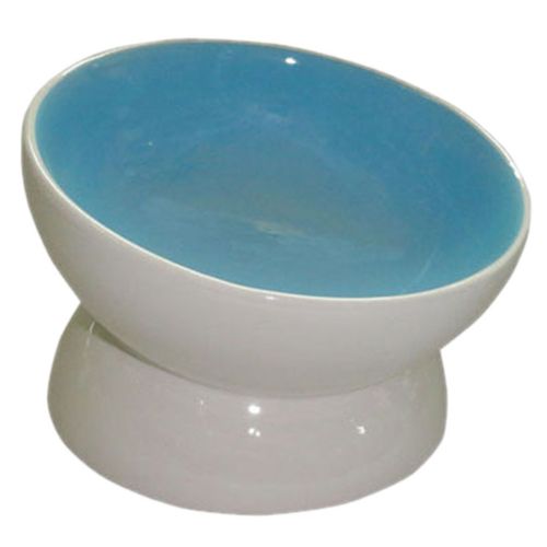 цена Миска для животных Foxie Dog Bowl голубая керамическая 13х13х11см 170мл
