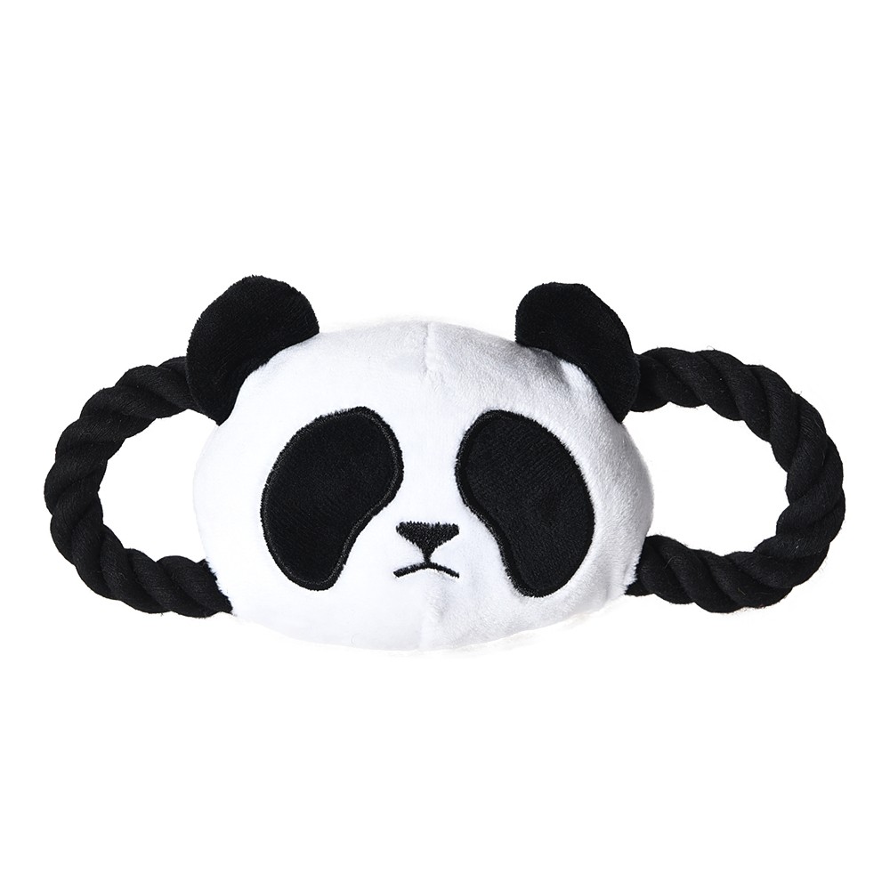 Игрушка для собак Foxie Panda Тяни-толкай с пищалкой 20,5x8,5см