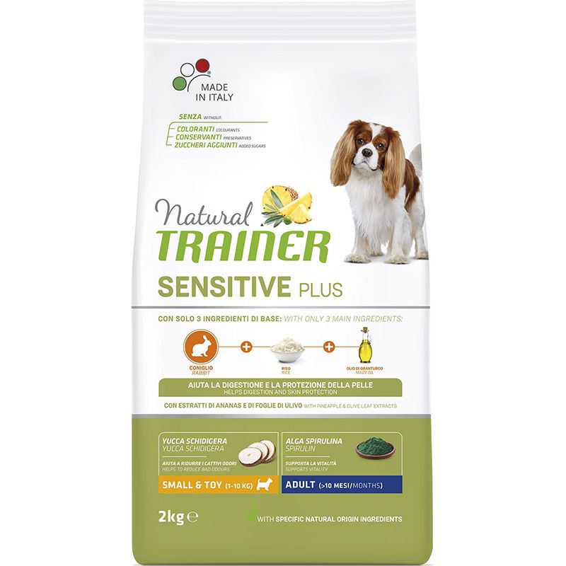 

Корм для собак TRAINER Nat.Sensitive Plus для мелких пород кролик сух. 2кг, Nat.Sensitive Plus для мелких пород кролик сух. 2кг