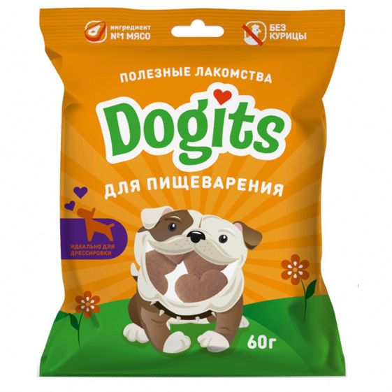Лакомство для собак Dogits функциональное для пищеварения 60г