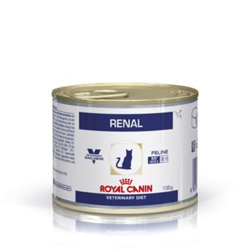 Корм для кошек ROYAL CANIN Vet Diet Renal при почечной недостаточности, курица конс. 195г