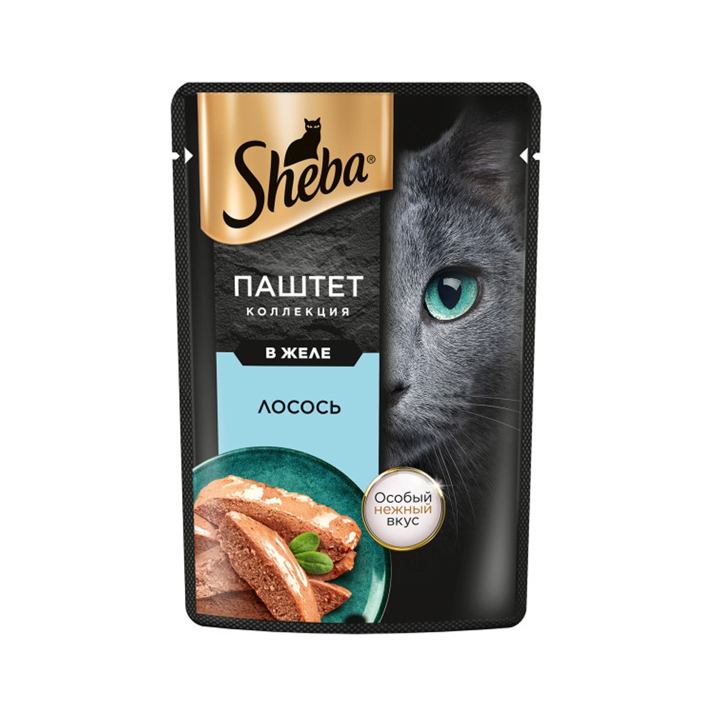 Корм для кошек SHEBA паштет с лососем пауч 75г