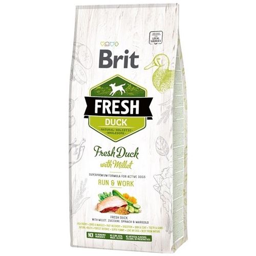 

Корм для собак Brit, Fresh Утка с пшеном для активных собак сух. 12кг