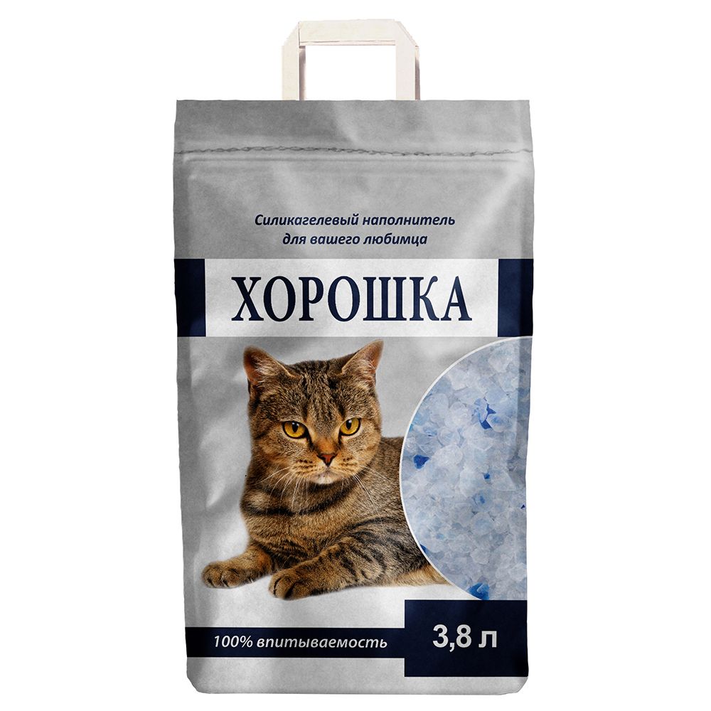 Наполнитель для кошачьего туалета ХОРОШКА силикагелевый 3,8л цена и фото