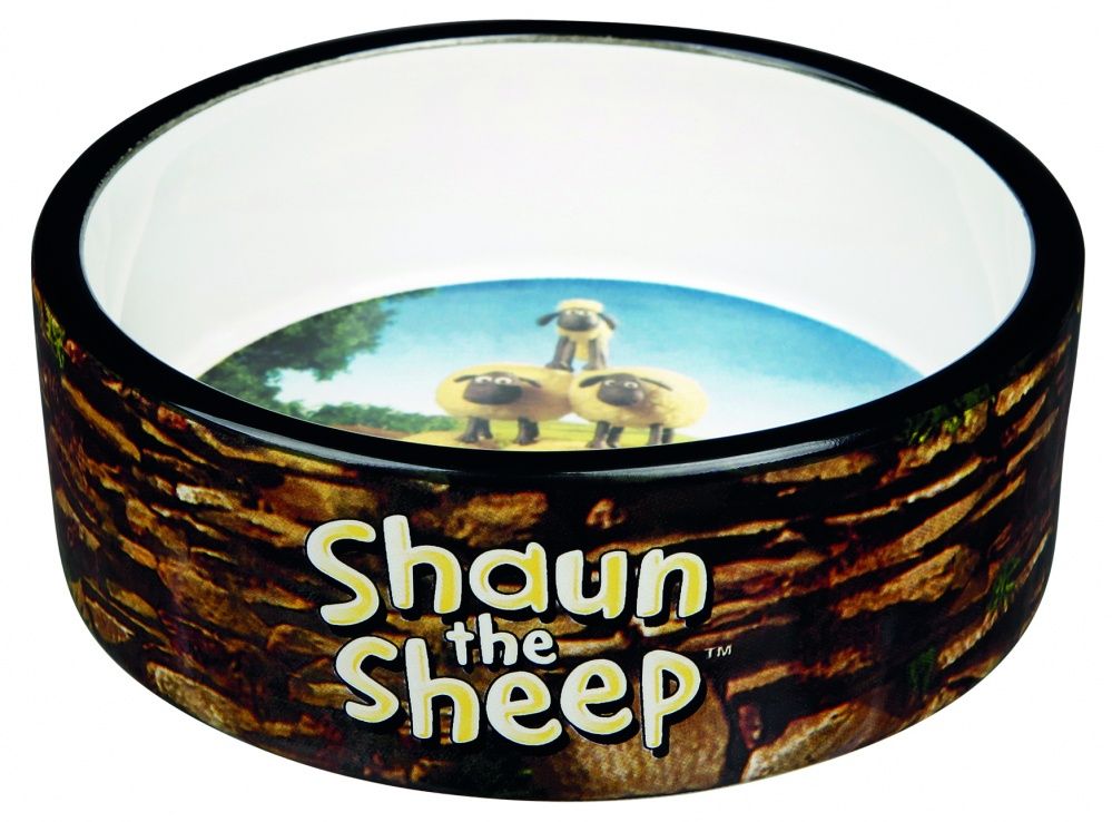 

Миска для животных TRIXIE, Shaun the Sheep керамическая коричневая 12см 300мл