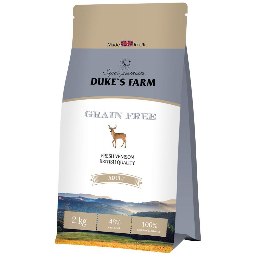 

Корм для собак DUKE'S FARM, беззерновой, оленина сух. 2кг