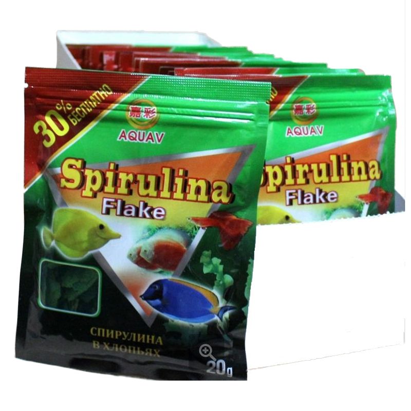 

Корм для рыб AQUAV, Spirulina Flake Спирулина в хлопьях, 20г