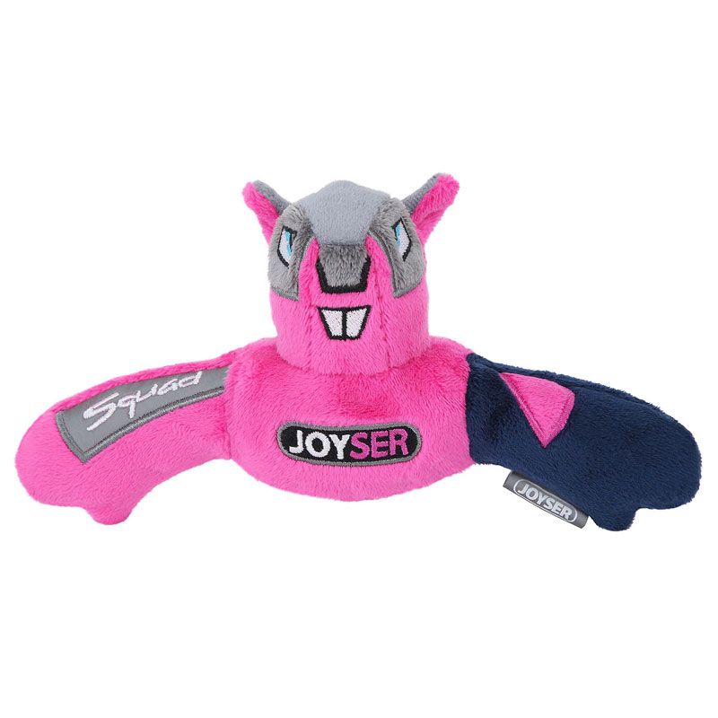 Игрушка для собак JOYSER Squad mini Белка J-Rell с пищалкой S/M розовая, 19см