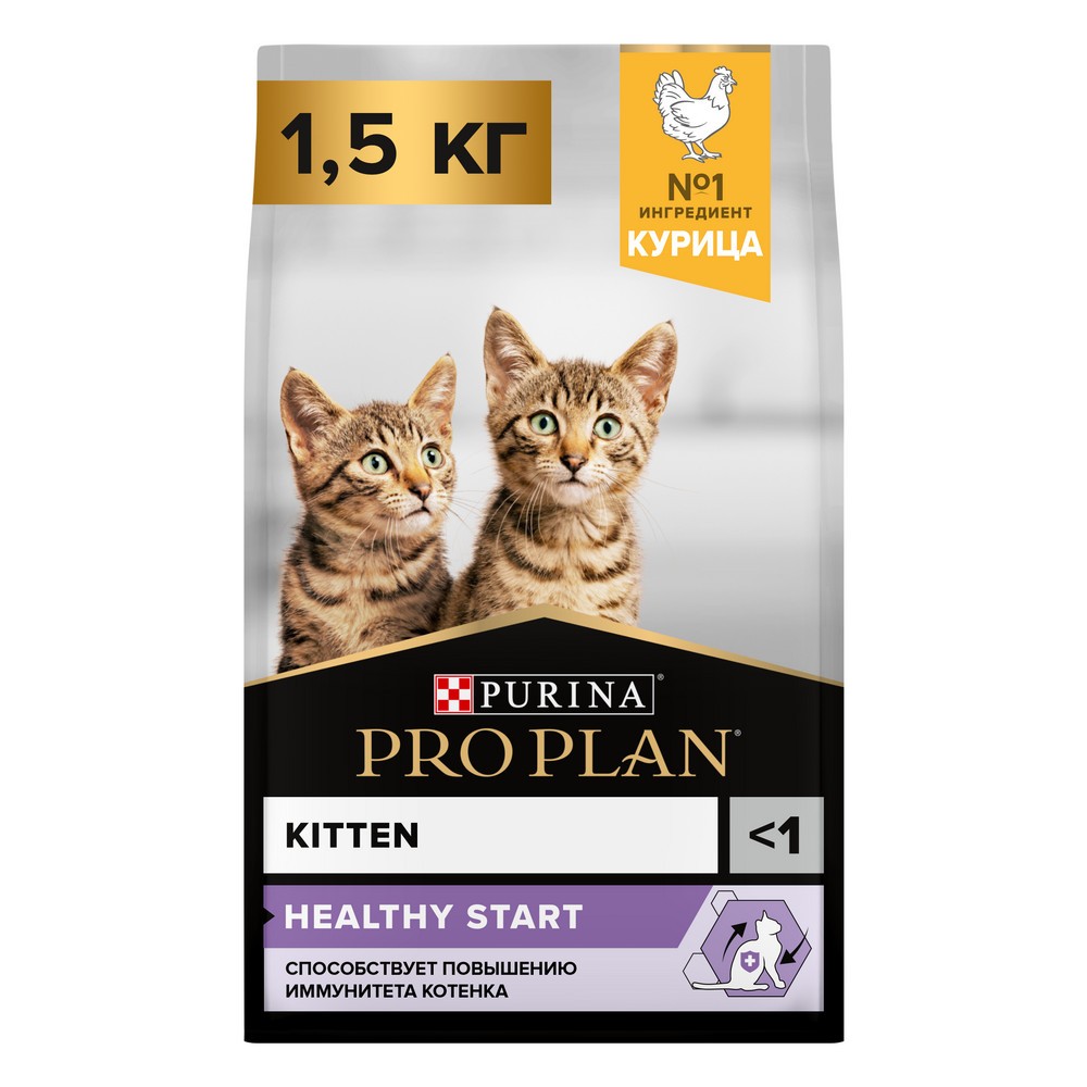 Корм для котят Pro Plan Original до 1 года, с курицей сух. 1,5кг