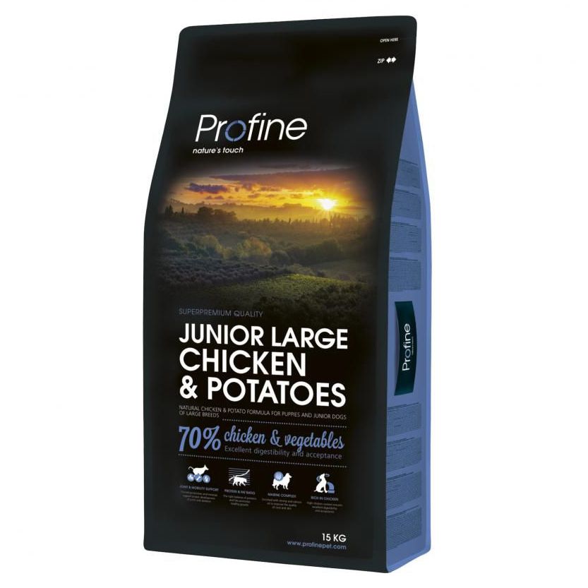 

Корм для щенков PROFINE, для крупных пород, курица, картофель сух. 15кг