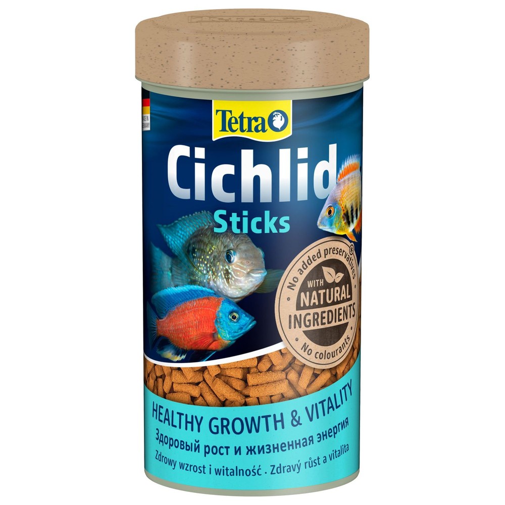 Корм для рыб TETRA Cichlid Sticks для всех видов цихлид в палочках 250мл