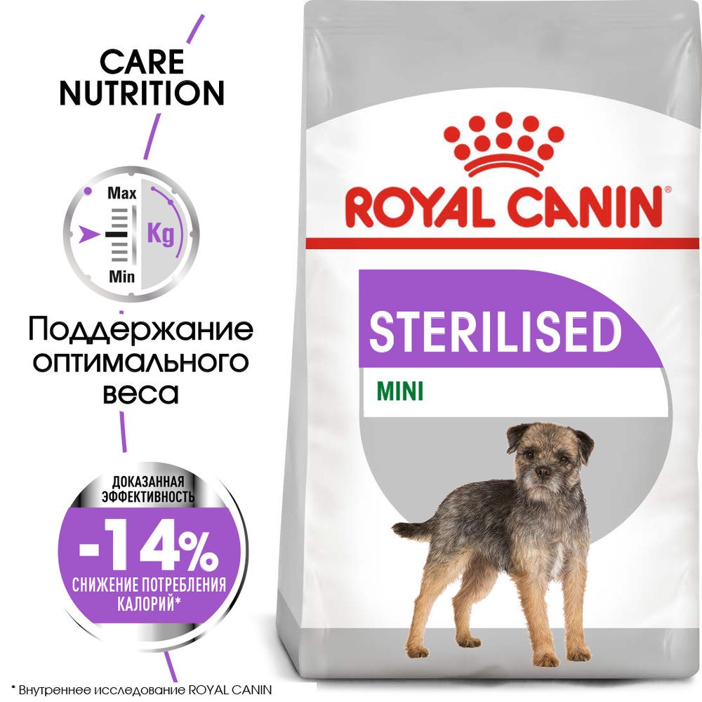 Корм для собак ROYAL CANIN Size Mini Sterilised сух. 3кг фотографии