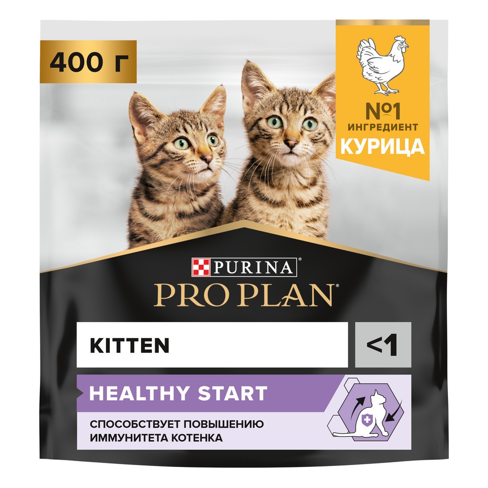 Корм для котят Pro Plan Original до 1 года, с курицей сух. 400г