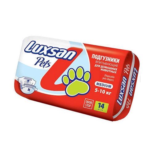 Подгузники для кошек и собак Luxsan размер M на вес 5-10 килограмм