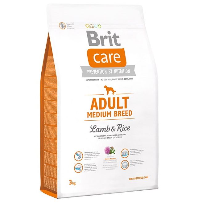 

Корм для собак Brit Care Medium Breed , ягненок с рисом сух. 3кг, Care Medium Breed для средних пород, ягненок с рисом сух. 3кг