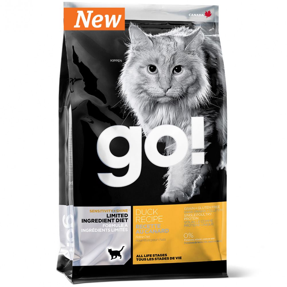 

Корм для кошек и котят GO! Беззерновой при чувств. пищеварении, со свежей уткой сух. 1,82кг, Беззерновой при чувств. пищеварении, со свежей уткой сух. 1,82кг