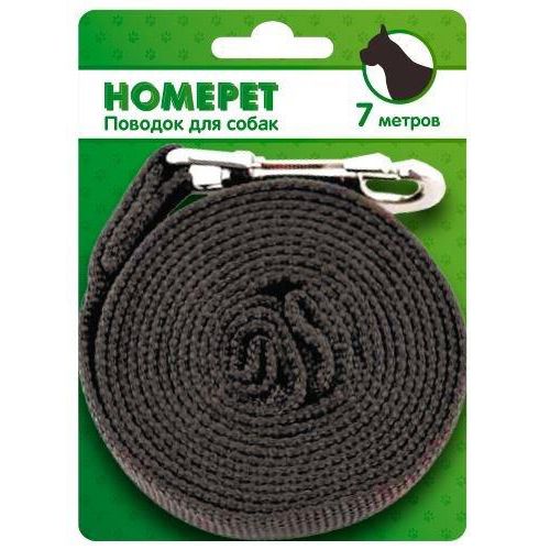 

Поводок для собак HOMEPET, нейлоновый 7м с карабином 25мм