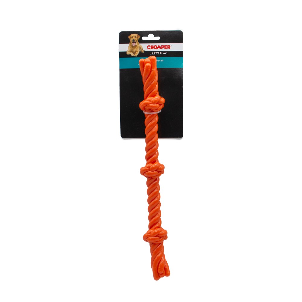 semi игрушка для собак канат с 4 узлами 70 см Игрушка для собак CHOMPER Infinity Канат с узлами из резины 43см
