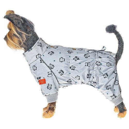 

Комбинезон для собак HAPPY PUPPY, "Панда" серый-2 24см