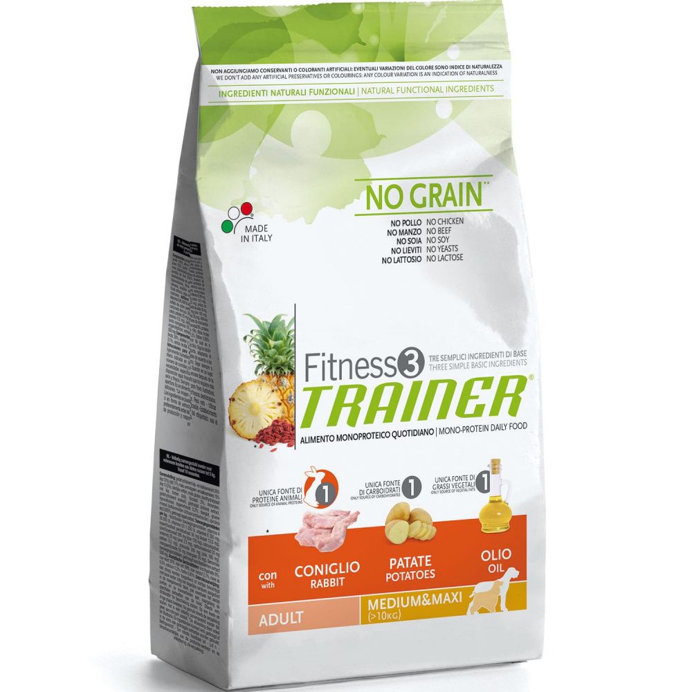 

Корм для собак TRAINER Fitness3 для средних и крупных пород кролик, картофель сух. 12,5кг, Fitness3 для средних и крупных пород кролик, картофель сух. 12,5кг