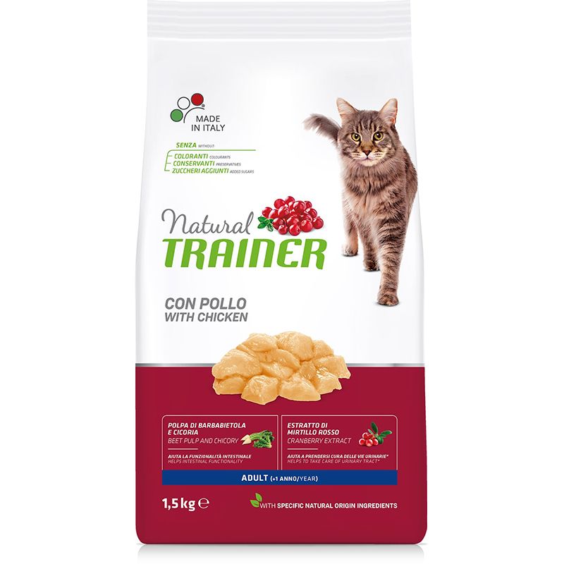 

Корм для кошек TRAINER Natural на основе свежего мяса курицы сух. 1,5кг, Natural на основе свежего мяса курицы сух. 1,5кг