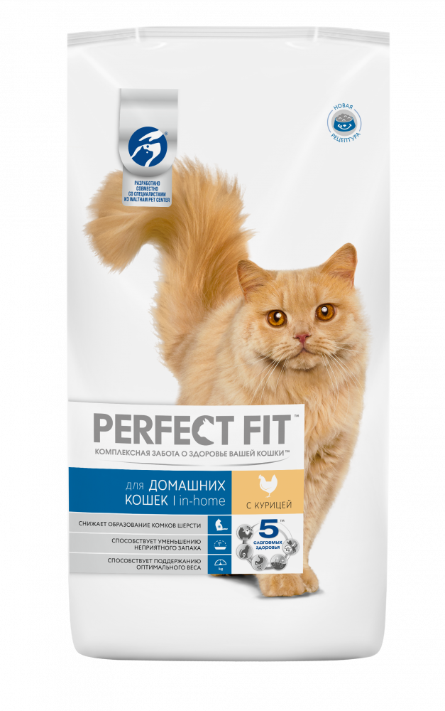 

Корм для кошек PERFECT FIT домашнего содержания курица сух. 3кг, домашнего содержания курица сух. 3кг