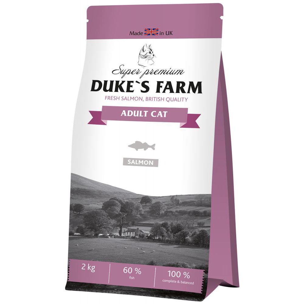 

Корм для кошек DUKE'S FARM, лосось сух. 2кг