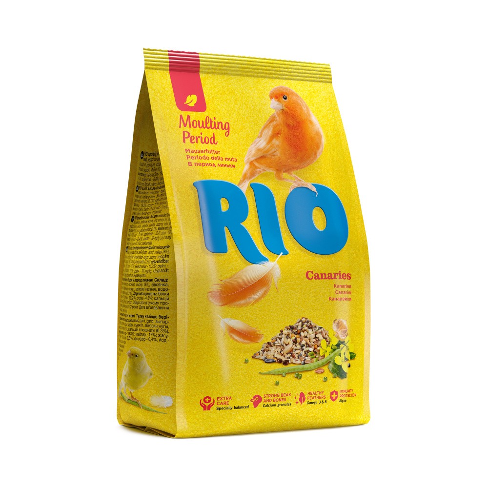 Корм для птиц RIO для канареек в период линьки 500г rio рио корм для канареек в период линьки 500 гр
