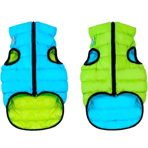 

Куртка для собак AiryVest, двухсторонняя размер S 35см салатово-голубая