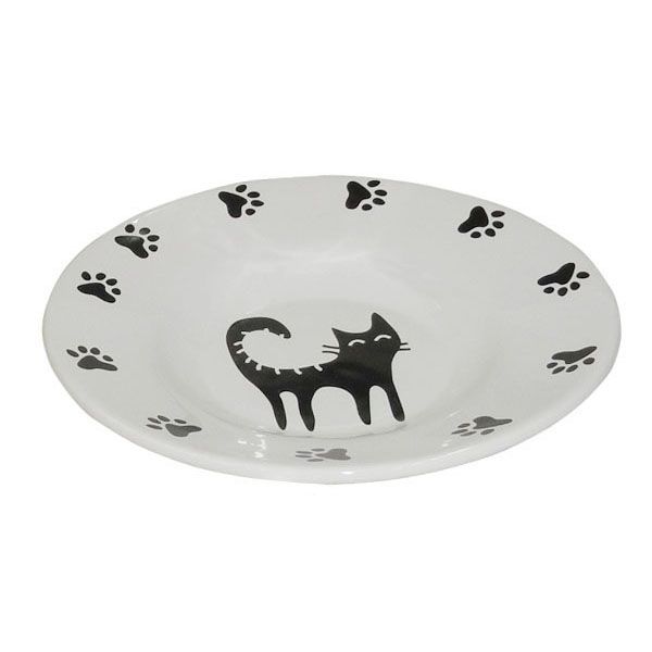 

Миска для животных Foxie, Cat Plate белая керамическая 15,5х3см 140мл