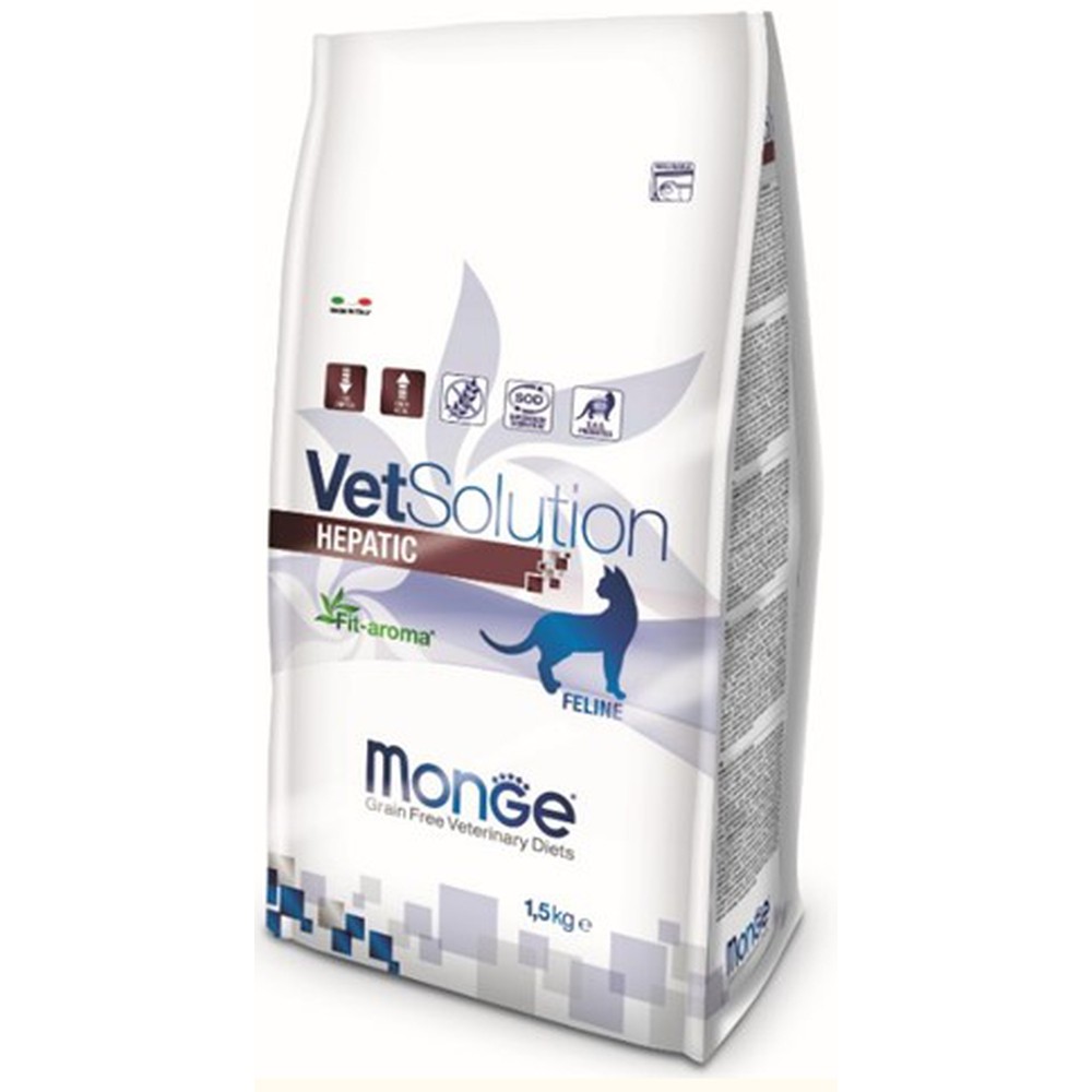 Корм для кошек Monge VetSolution Hepatic при заболеваниях печени сух. 1,5кг