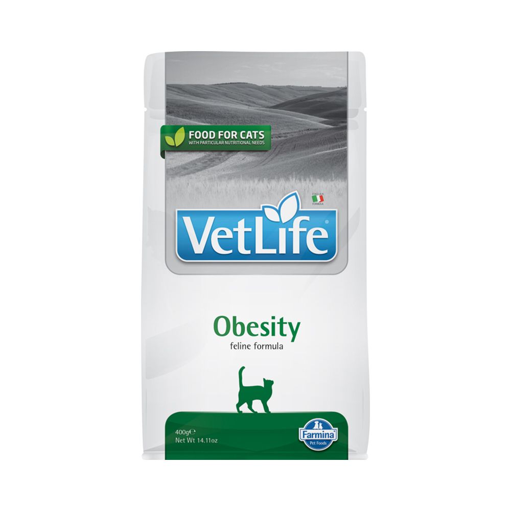 Корм для кошек Farmina Vet Life Natural Diet при ожирении сух. 400г vet life natural diet при диабете сух 2кг