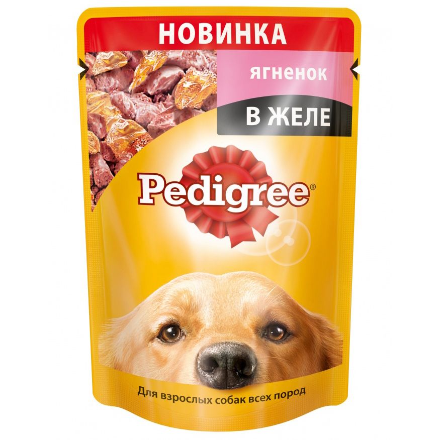 

Корм для собак Pedigree ягненок в желе пауч. 100г, ягненок в желе пауч. 100г