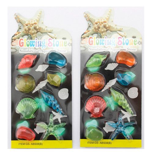 

Декор для аквариумов JELLYFISH, Светящийся камень, АБС-пластик, (набор 8шт), 2,5х1,5х0,5см