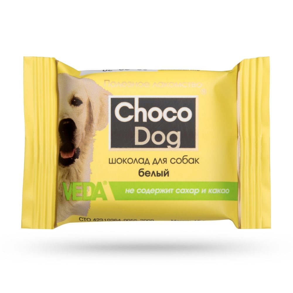 Лакомство для собак VEDA Choco Dog шоколад белый 15г