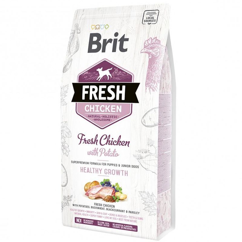 

Корм для щенков Brit, Fresh Курица с картофелем сух. 2,5кг