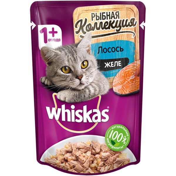 

Корм для кошек Whiskas, Meaty лосось пауч 85г