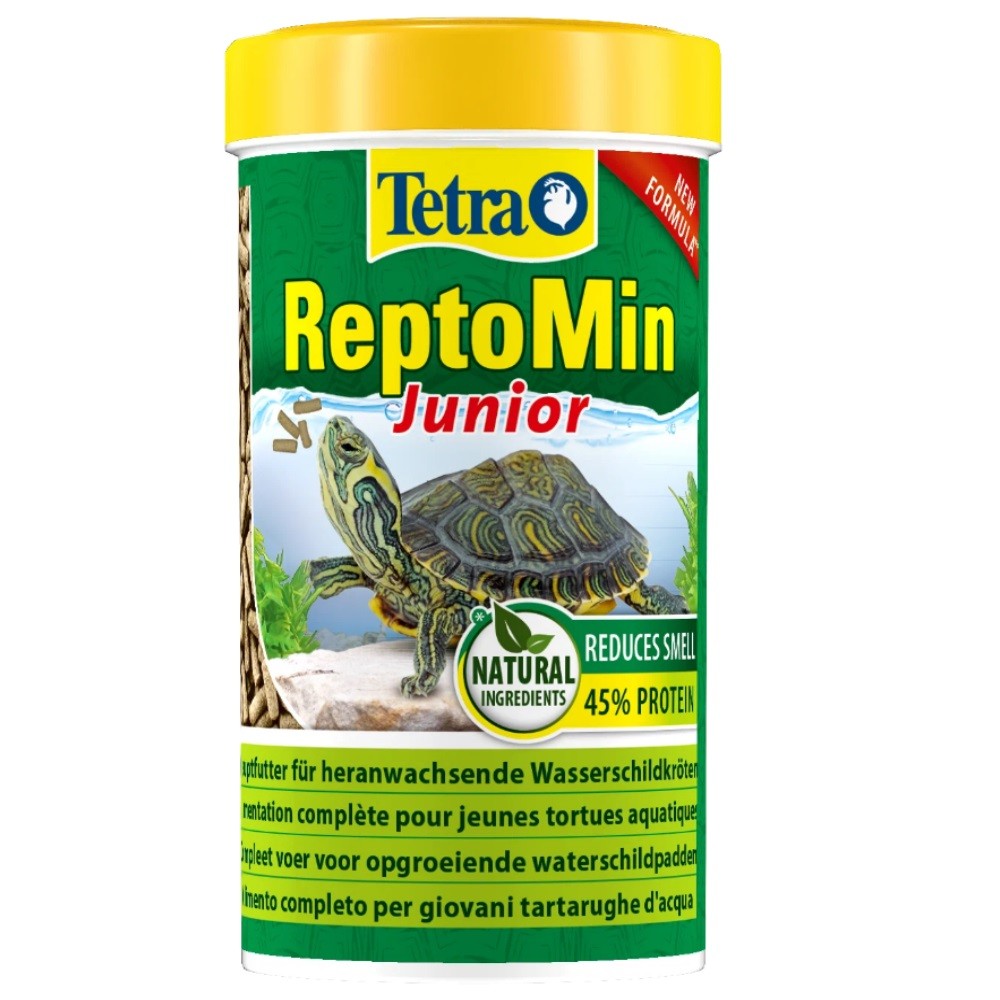 tetra reptomin junior корм в виде палочек для молодых водных черепах 100 мл Корм для черепах TETRA ReptoMin Junior M в виде палочек для молодых водных черепах 250мл