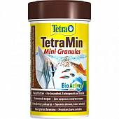 Корм для рыб TETRA Min Mini Granules в mini гранулах для молоди и мелких рыб 100мл